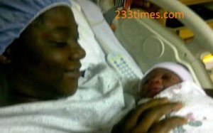 Actress Mercy Johnson and baby