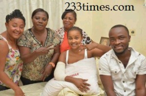 Nana Ama McBrown flanked by her Family