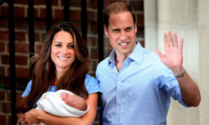 Kate and William with the royal baby