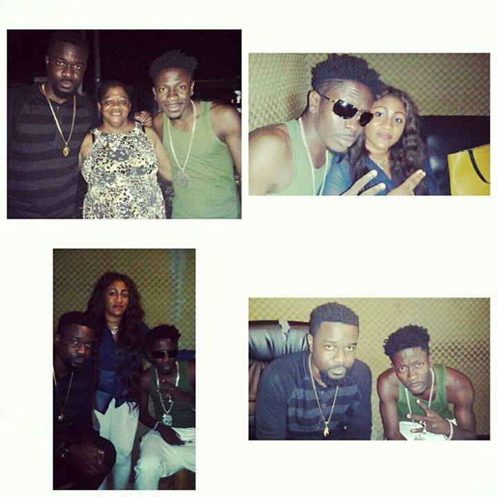 Shatta Wale with Sarkodie and family