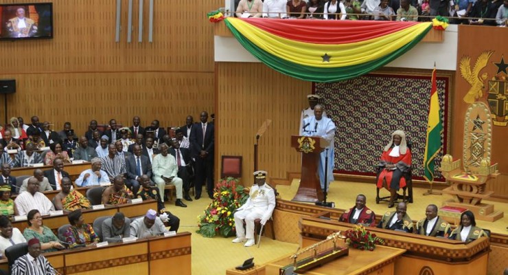 President-Mahama-delivering-ijn-Parliament-yesterday