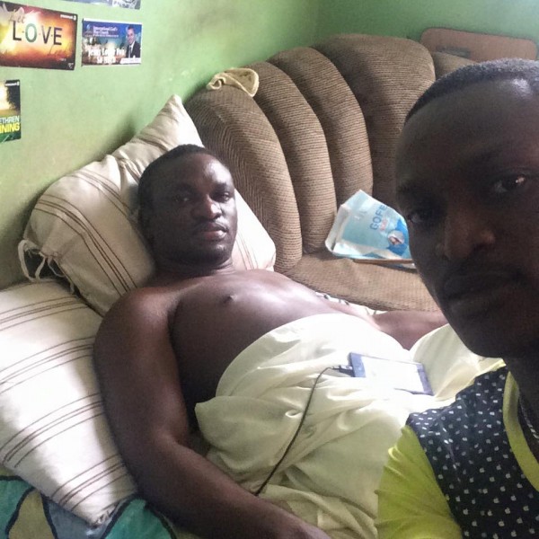 www.233times.net's Nana Kwesi Coomson (right) with Baffour Awuah Tabury in his house