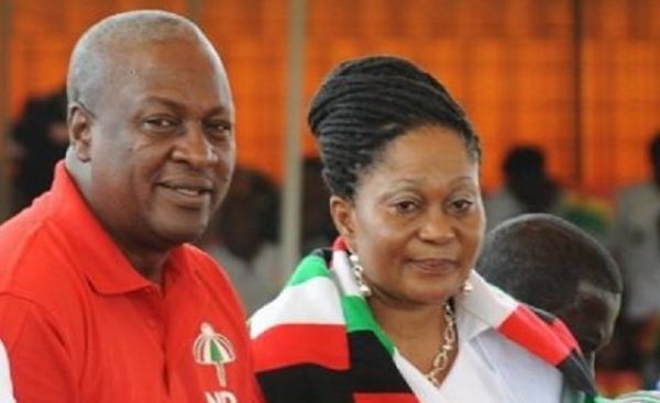 John Mahama and wife