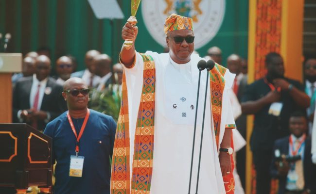 Decoding President Mahama’s white Agbada and Adinkra symbols he wore on Inauguration Day