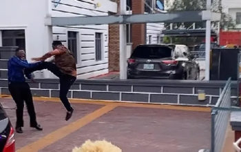 Nollywood Actor hospitalised after colleague kicks chest during filming