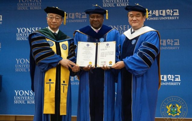 Prez. Mahama awarded an honorary doctorate by South Korea’s Yonsei University